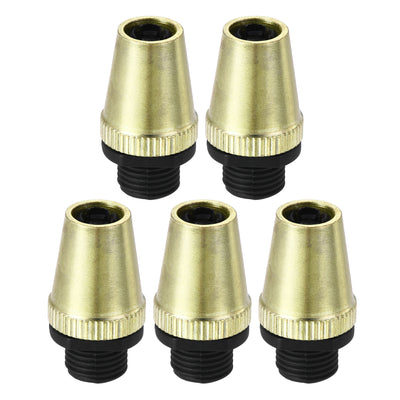 Harfington Uxcell Cable Glands Strain Relief Cord Grips Metal Gold Tone 5Pcs for Wiring Hanging Light Ceiling Pendant Lamp