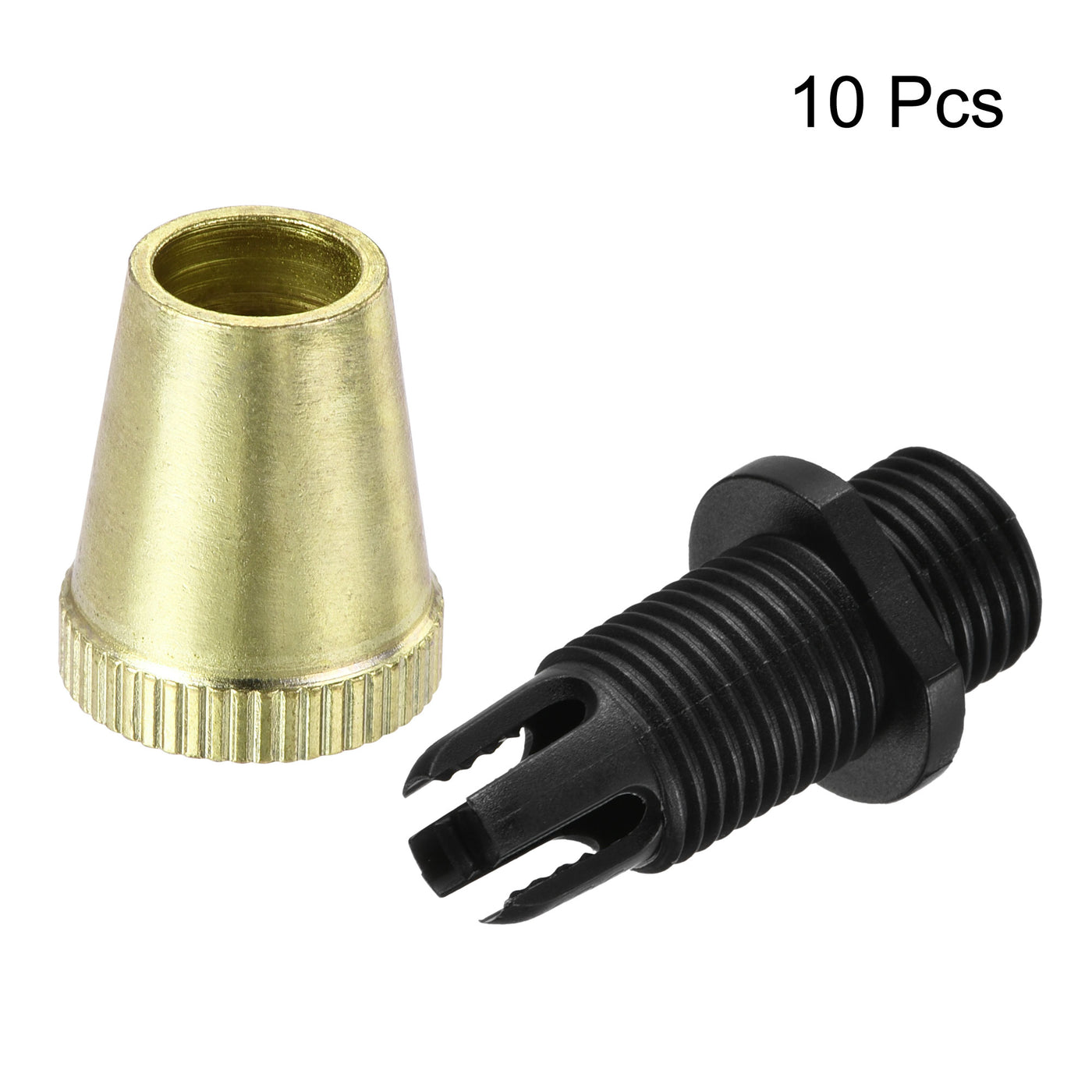 uxcell Uxcell Cable Glands Strain Relief Cord Grips Metal Gold Tone 10Pcs for Wiring Hanging Light Ceiling Pendant Lamp