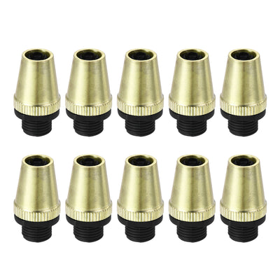 Harfington Uxcell Cable Glands Strain Relief Cord Grips Metal Gold Tone 10Pcs for Wiring Hanging Light Ceiling Pendant Lamp