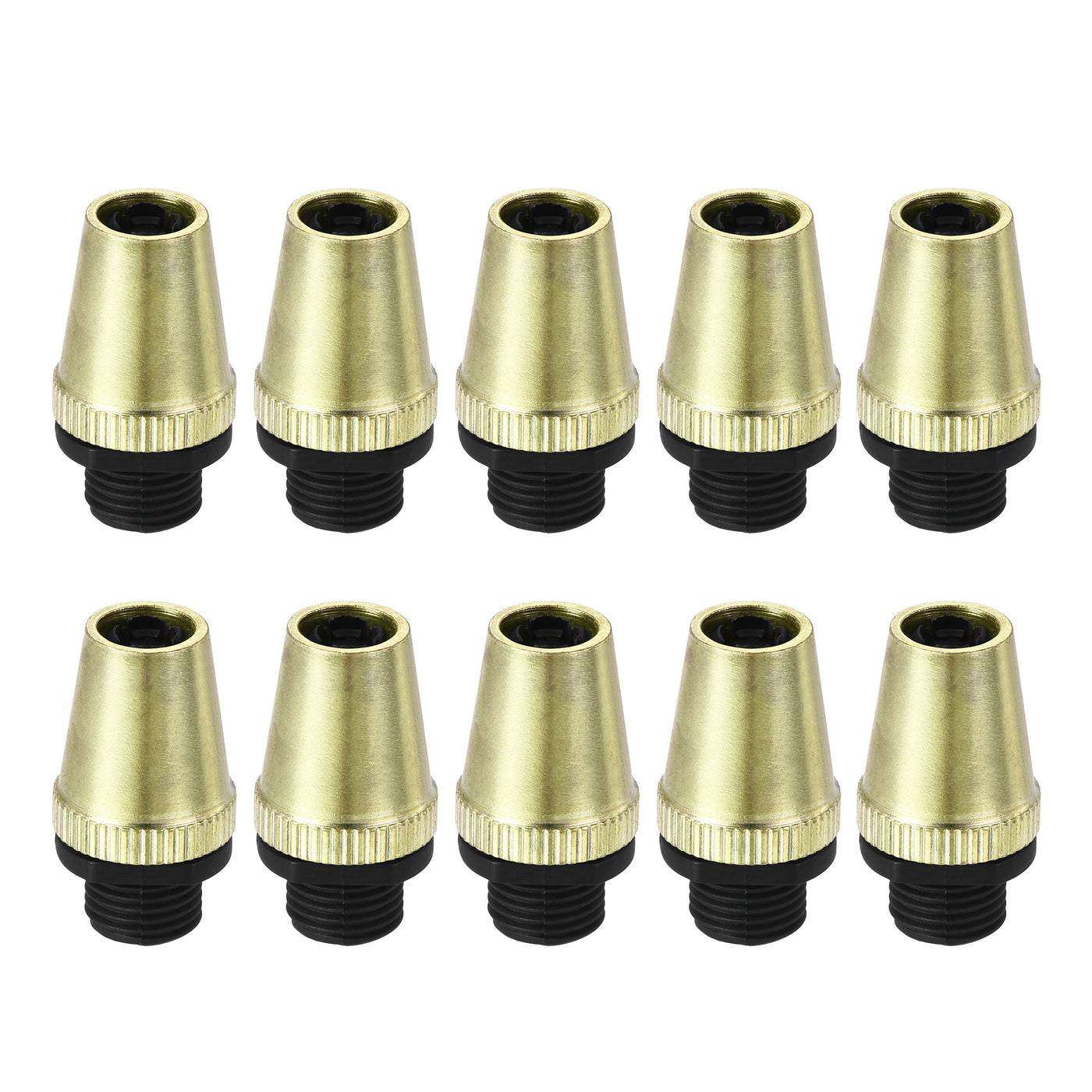 uxcell Uxcell Cable Glands Strain Relief Cord Grips Metal Gold Tone 10Pcs for Wiring Hanging Light Ceiling Pendant Lamp