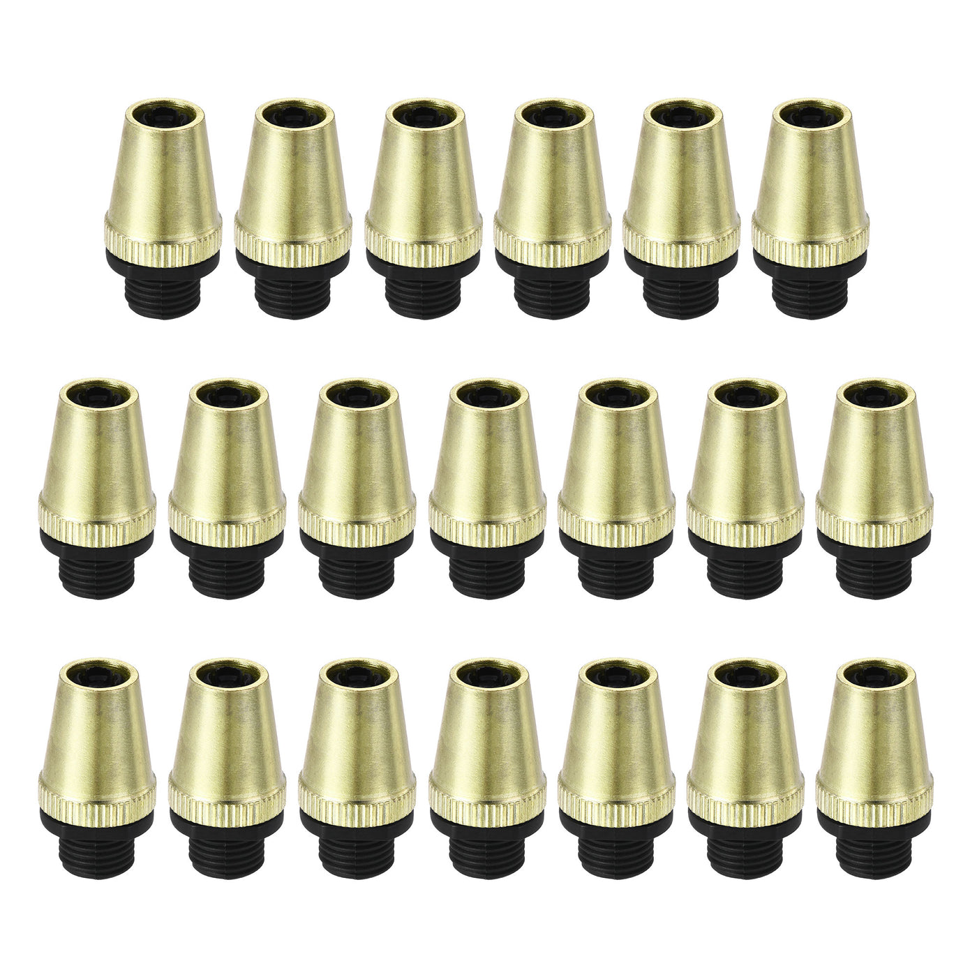 uxcell Uxcell Cable Glands Strain Relief Cord Grips Metal Gold Tone 20Pcs for Wiring Hanging Light Ceiling Pendant Lamp
