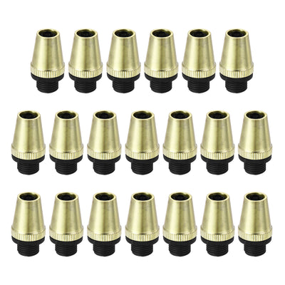 Harfington Uxcell Cable Glands Strain Relief Cord Grips Metal Gold Tone 20Pcs for Wiring Hanging Light Ceiling Pendant Lamp