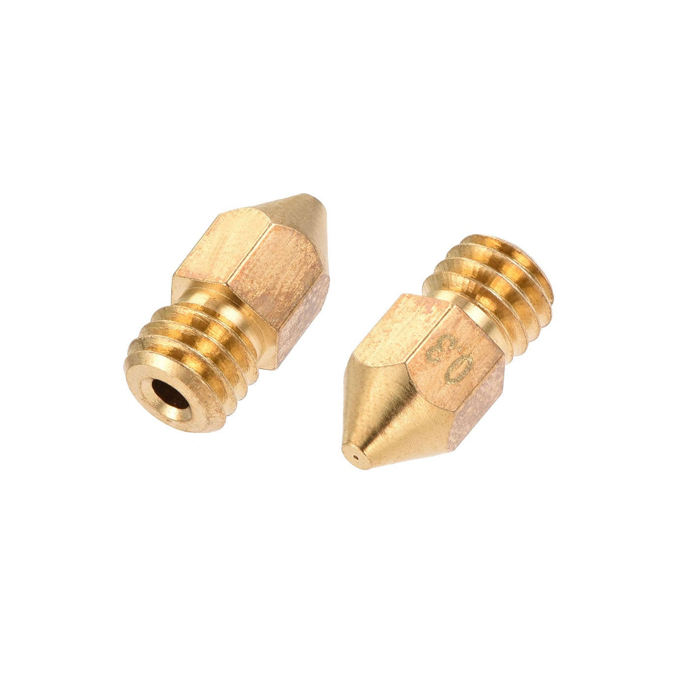 uxcell Uxcell 0.3mm 3D Printer Nozzle, 24pcs M6 Thread for MK8 1.75mm Extruder Print, Brass