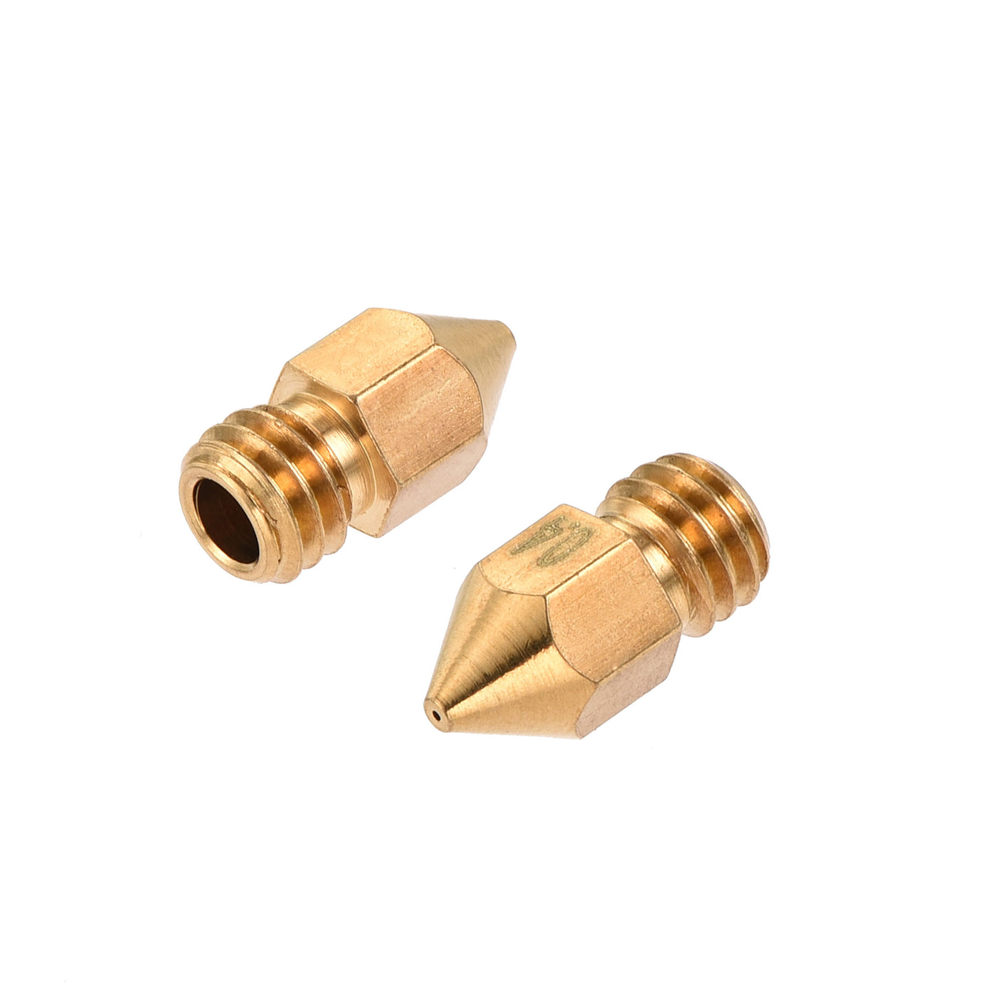 uxcell Uxcell 0.4mm 3D Printer Nozzle, 24pcs M6 Thread for MK8 3mm Extruder Print, Brass