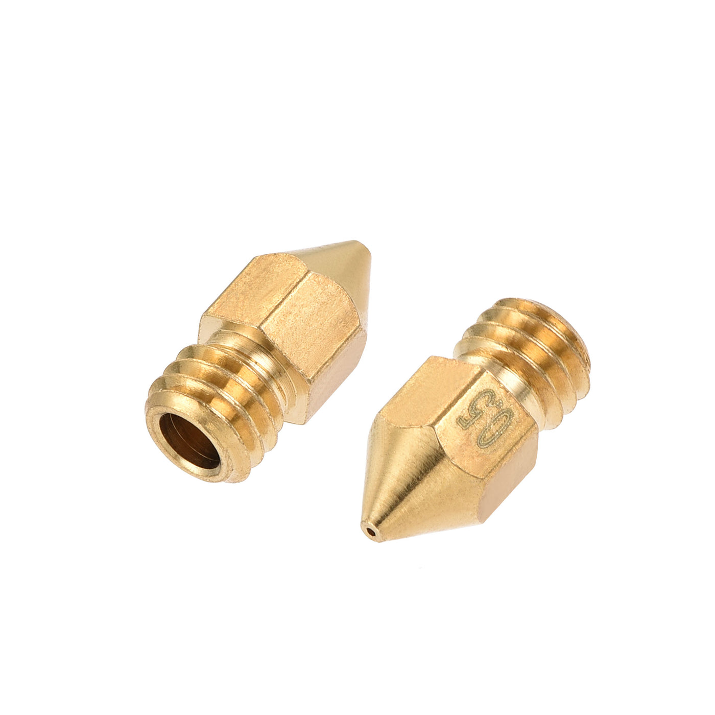 uxcell Uxcell 0.5mm 3D Printer Nozzle, 18pcs M6 Thread for MK8 3mm Extruder Print, Brass