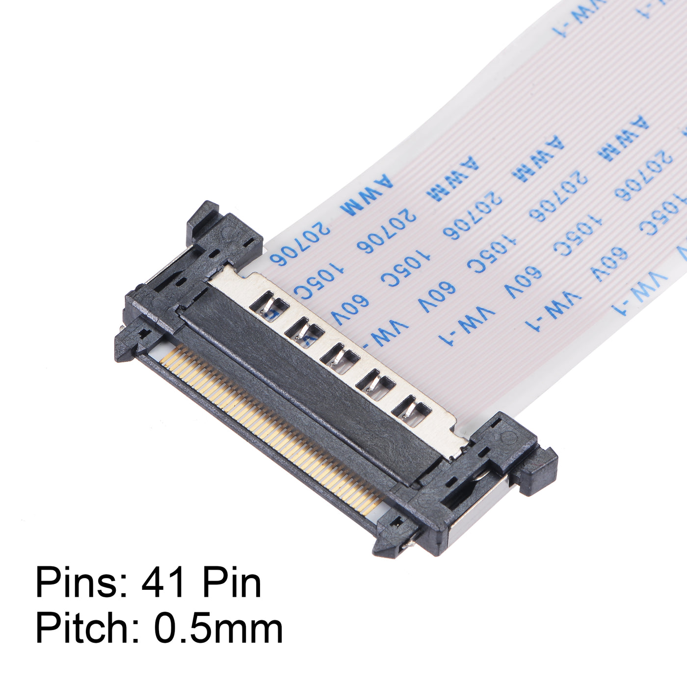 uxcell Uxcell FFC FPC Cable 0.5mm Pitch 41 Pin 600mm Flat Ribbon Cable for LCD Screen