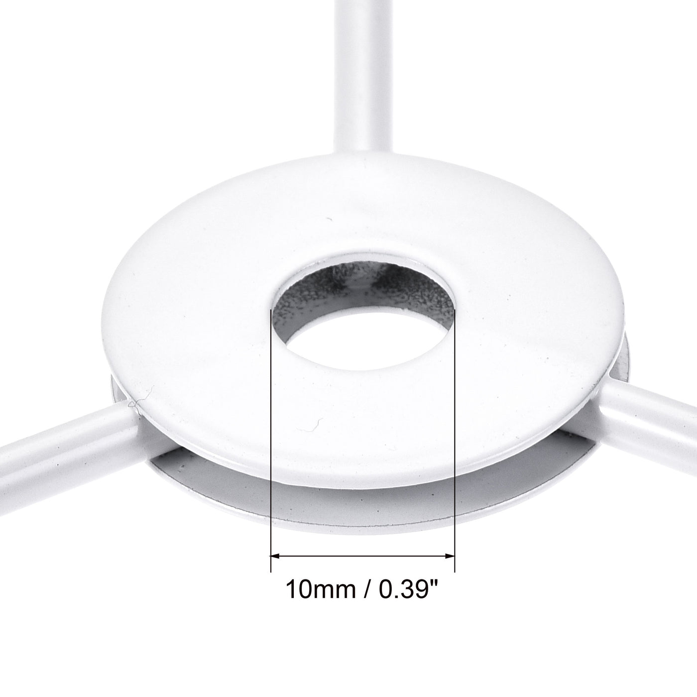 uxcell Uxcell Lamp Shade Ring, 150mm Dia. Lampshade Holder Frame for Connecting Lamps Harp, Baked Coating Iron 1 Set