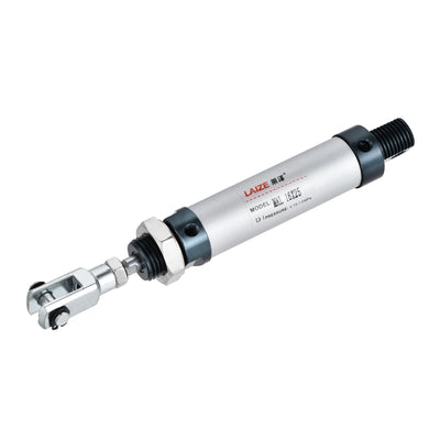 Harfington Uxcell Pneumatic Air Cylinder 16mm Bore 25mm Stroke with Y Connector and Quick Fittings, MAL 16x25, for Automatic Equipment