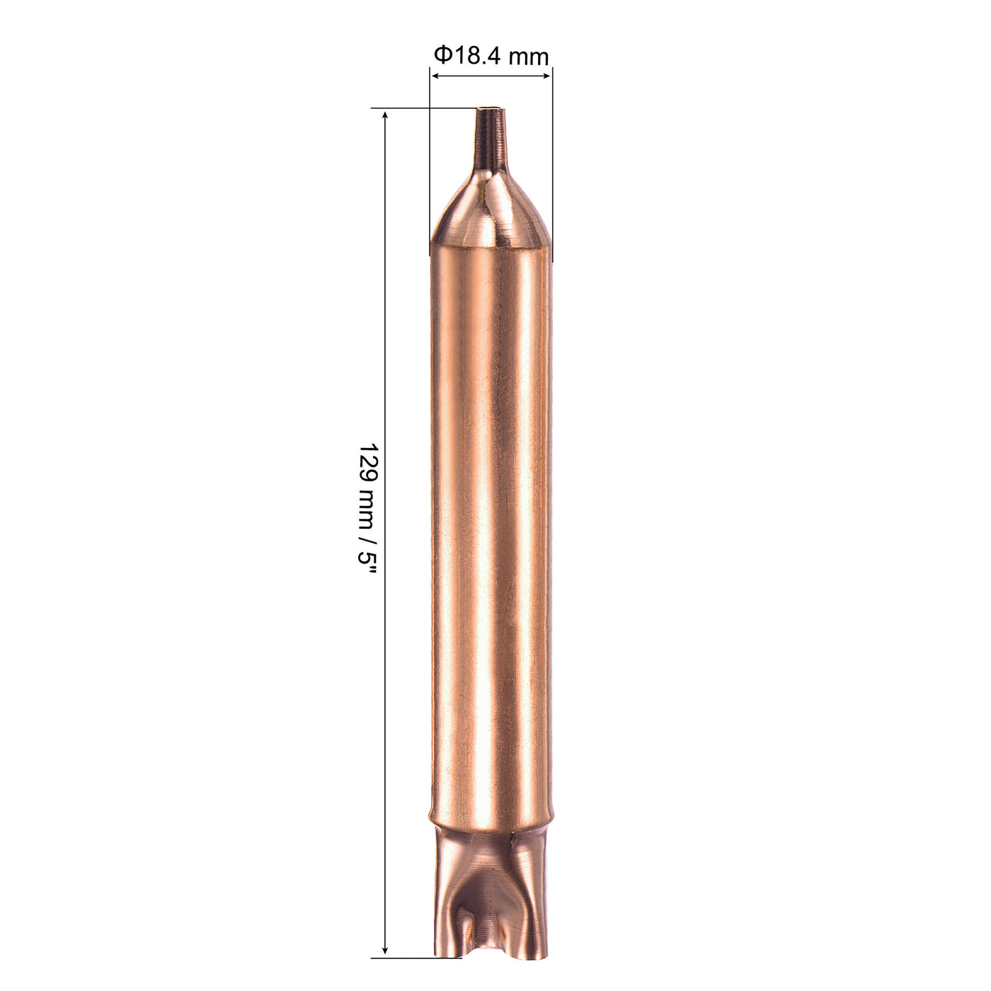 Uxcell Uxcell Copper Refrigerator Filter Dryer 18.4 x 129mm with 2 End Inner Dia 3.3x5.3x6.5mm
