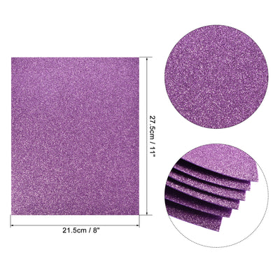 Harfington Uxcell Purple Shiny EVA Foam Sheets 11 x 8 Inch 2mm Thick for Craft DIY 12 Pcs