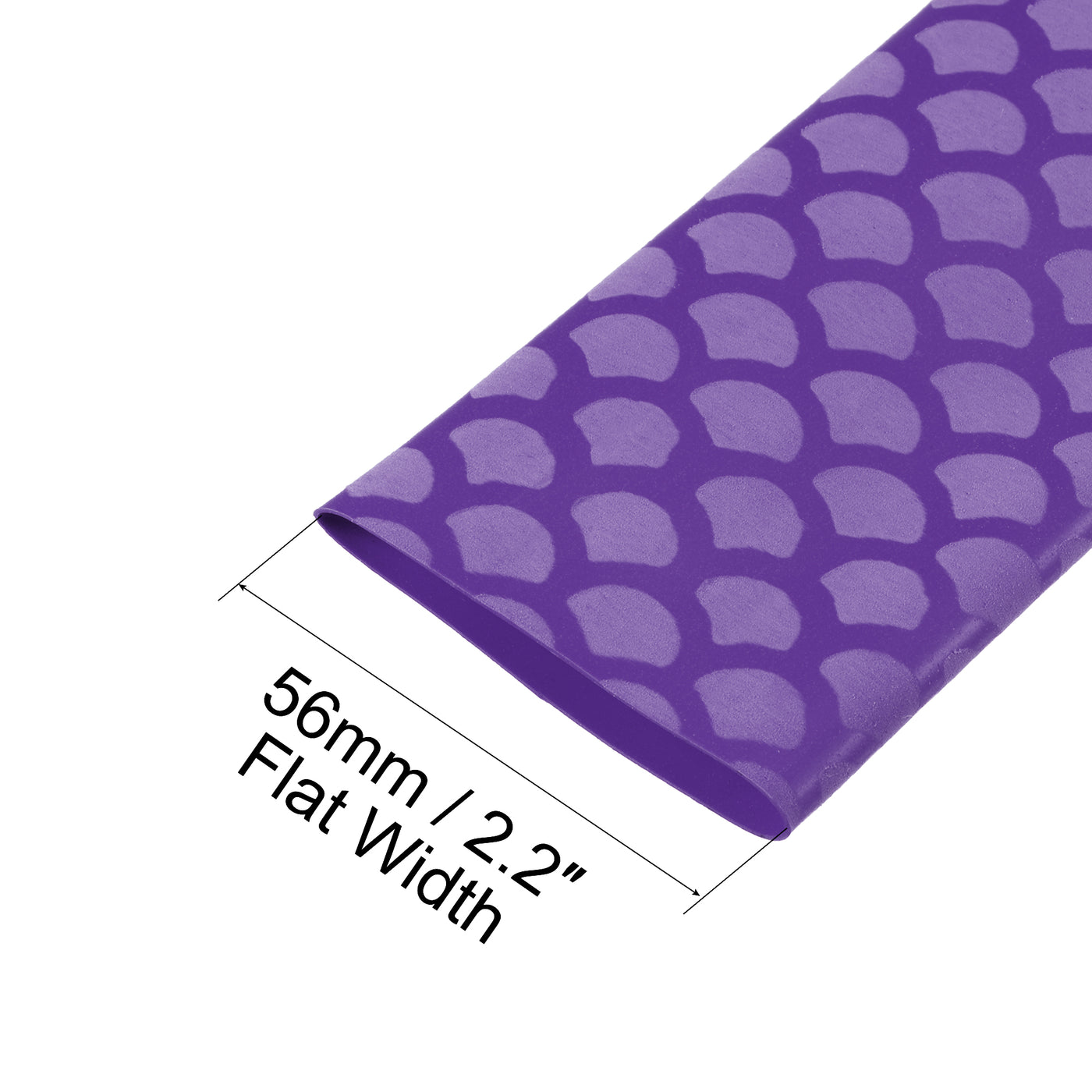 uxcell Uxcell Heat Shrink Wrap Tubing Sleeve for Fishing Rod Grips Handle, 56mm Flat 3.3ft 2:1 rate Purple
