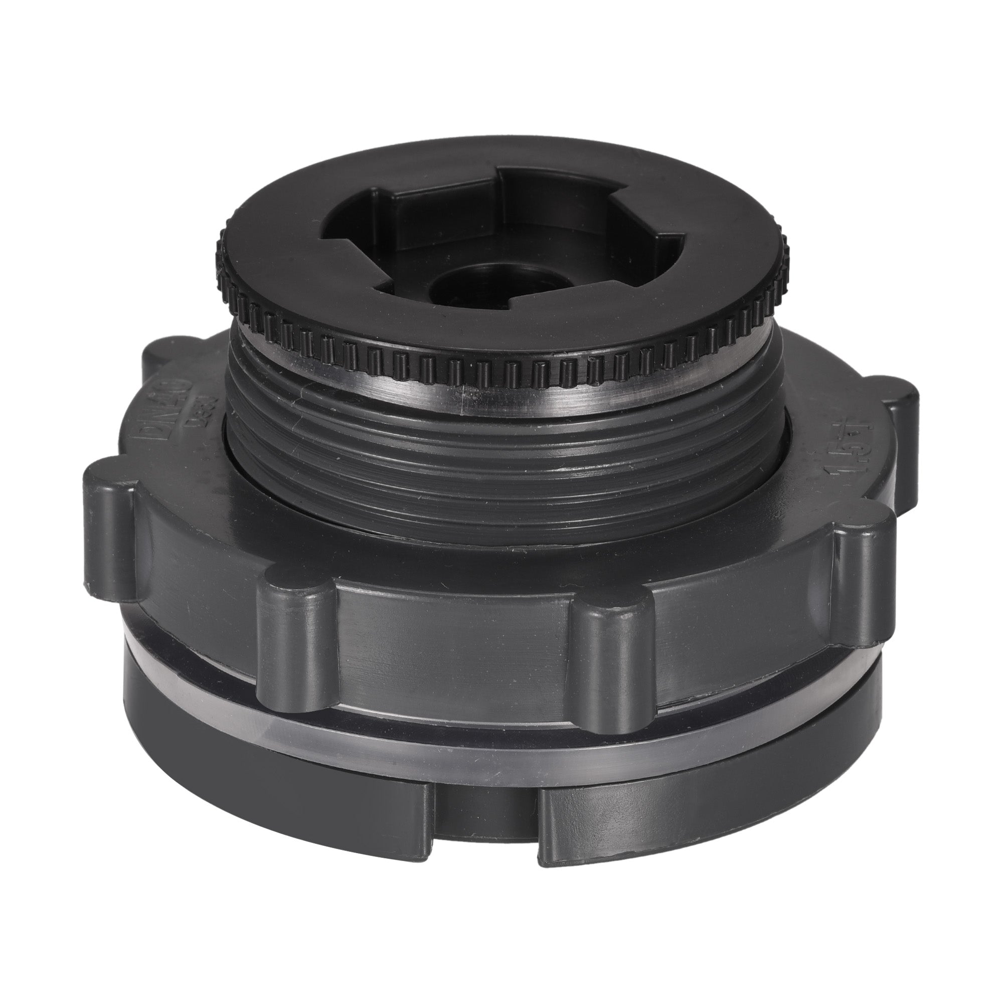 Uxcell PVC Bulkhead Tank Adapter with Plug Fitting G1-1/2 Thread for ...