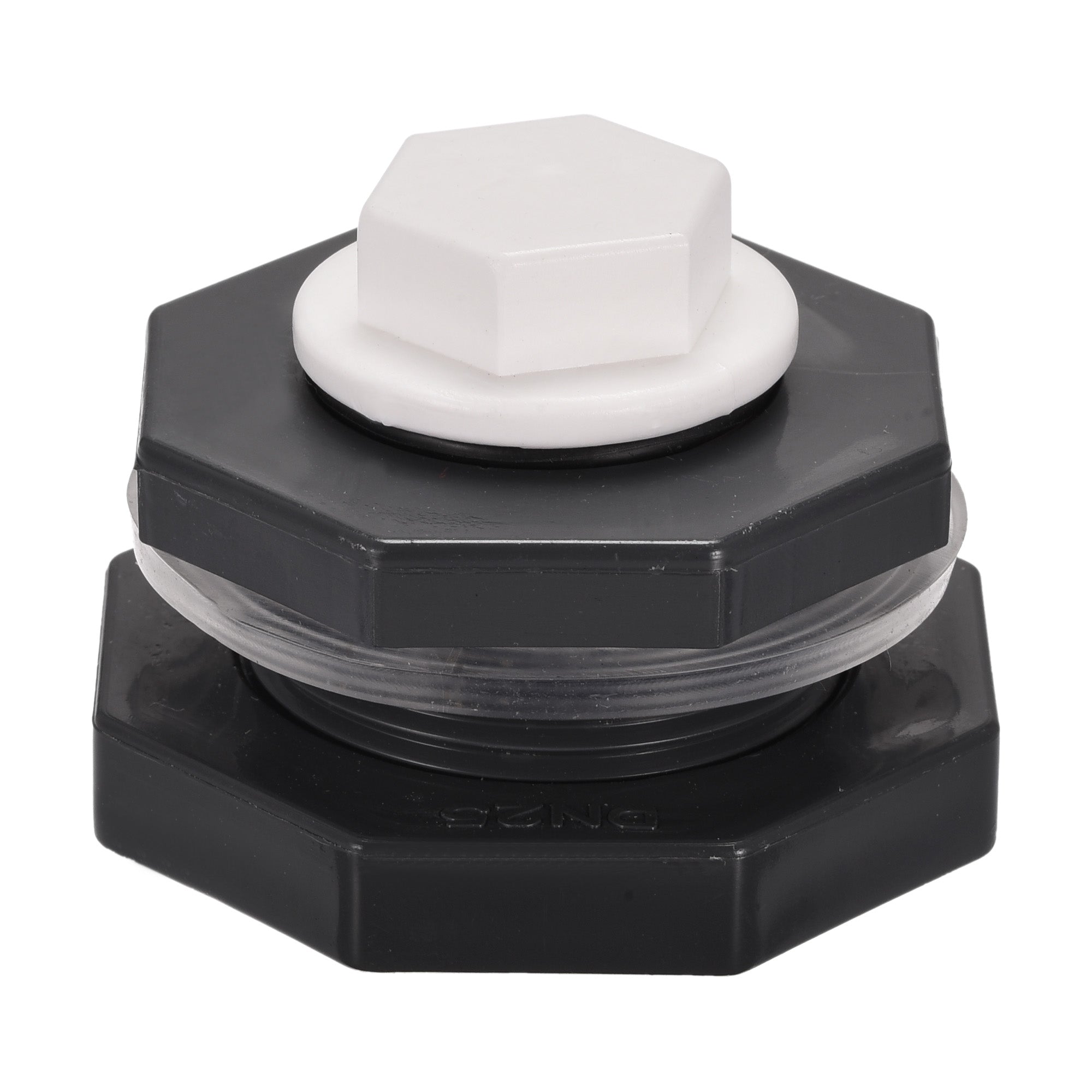 Uxcell PVC Bulkhead Tank Adapter with White Plug Fitting G1 Thread for ...