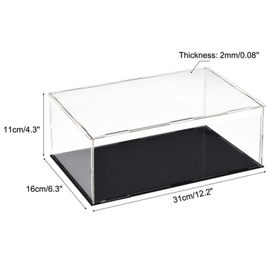 Harfington Uxcell Acrylic Display Case Dustproof Protection Showcase Cube Collectibles Show Box