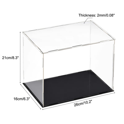 Harfington Uxcell Acrylic Clear Display Case Box Dustproof Protection Showcase Cube Collectibles Show Box 10x10x15cm