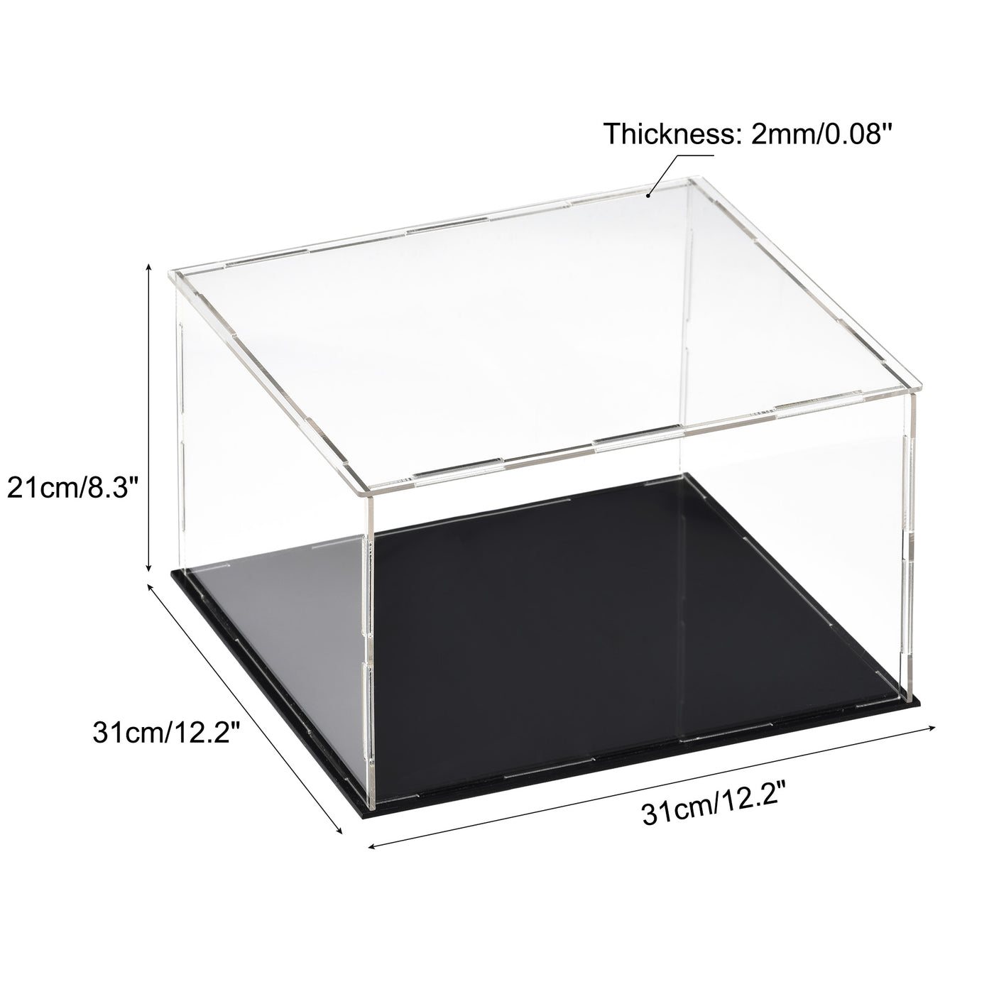 uxcell Uxcell Acrylic Display Case Box Dustproof Protection Showcase Cube Collectibles Show Box