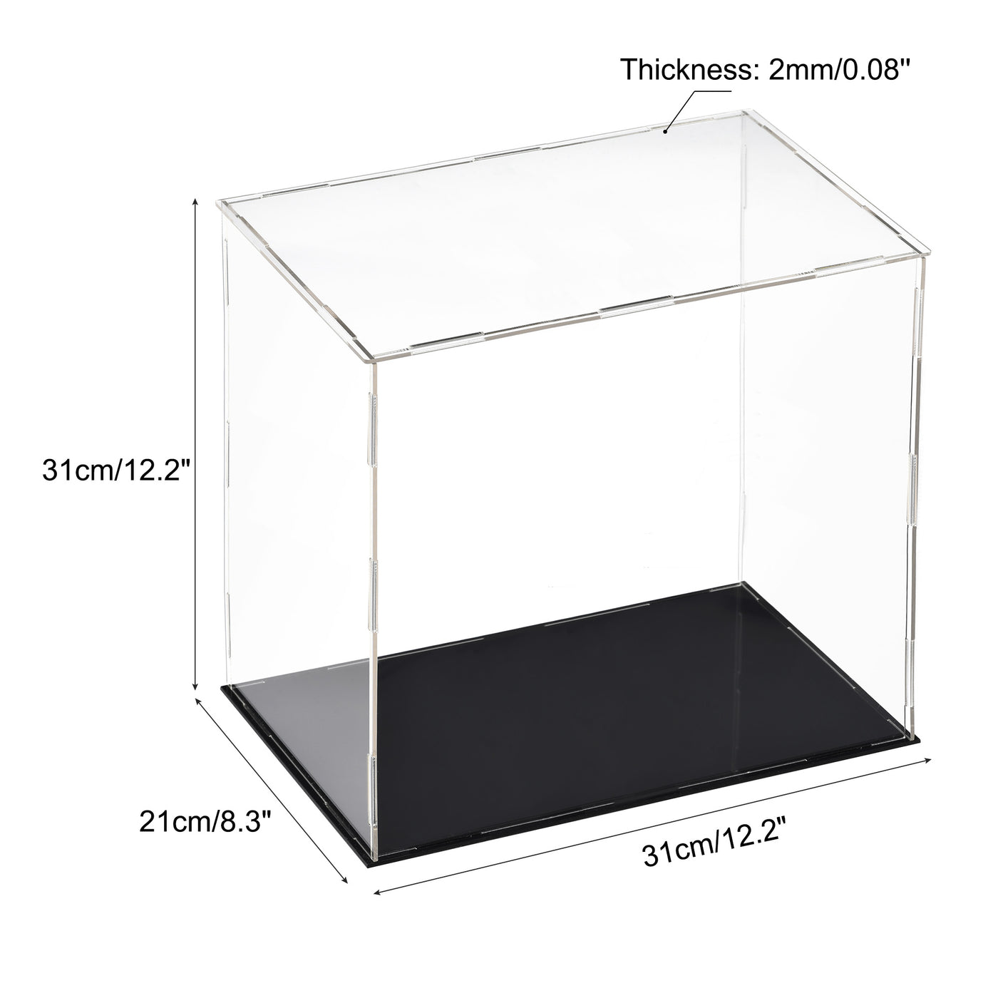uxcell Uxcell Acrylic Clear Display Case Box Dustproof Protection Showcase Cube Collectibles Show Box 10x10x15cm