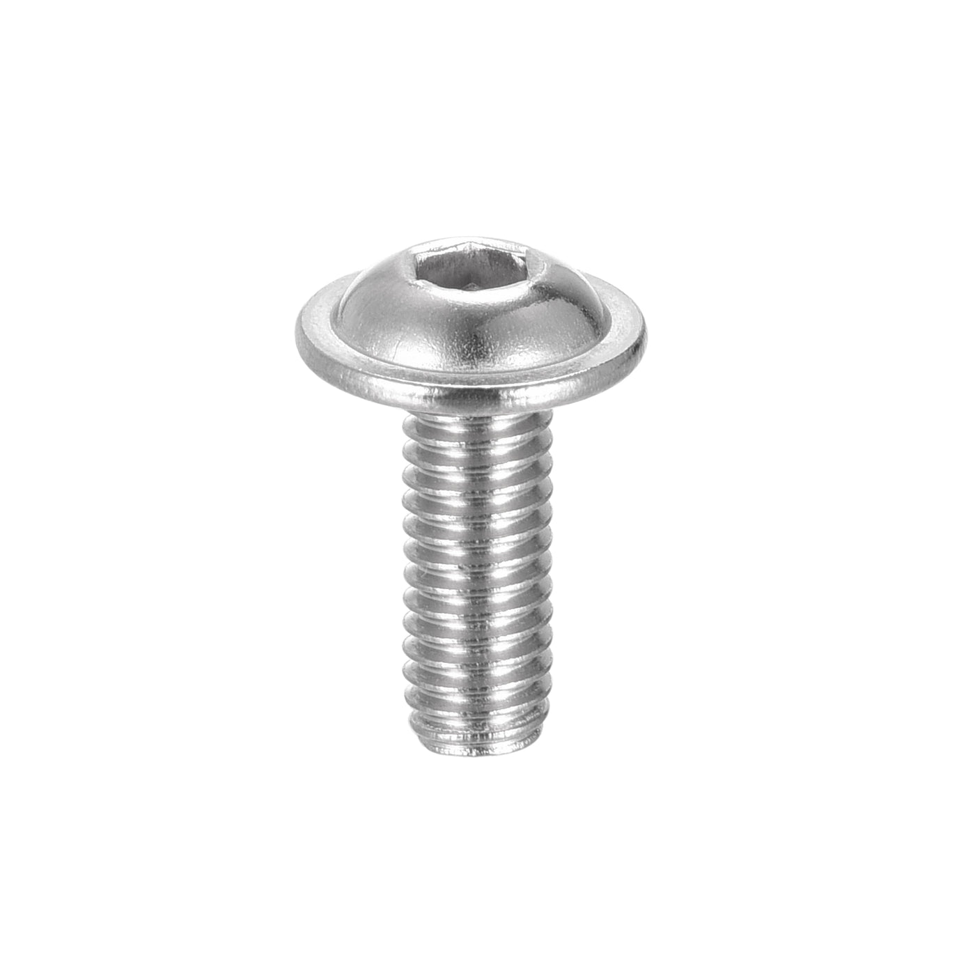 Uxcell Uxcell M6x14mm 304 Stainless Steel Flanged Button Head Socket Cap Screws 20pcs