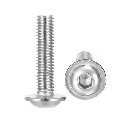 uxcell Uxcell 304 Stainless Steel Flanged Button Head Socket Cap Screws