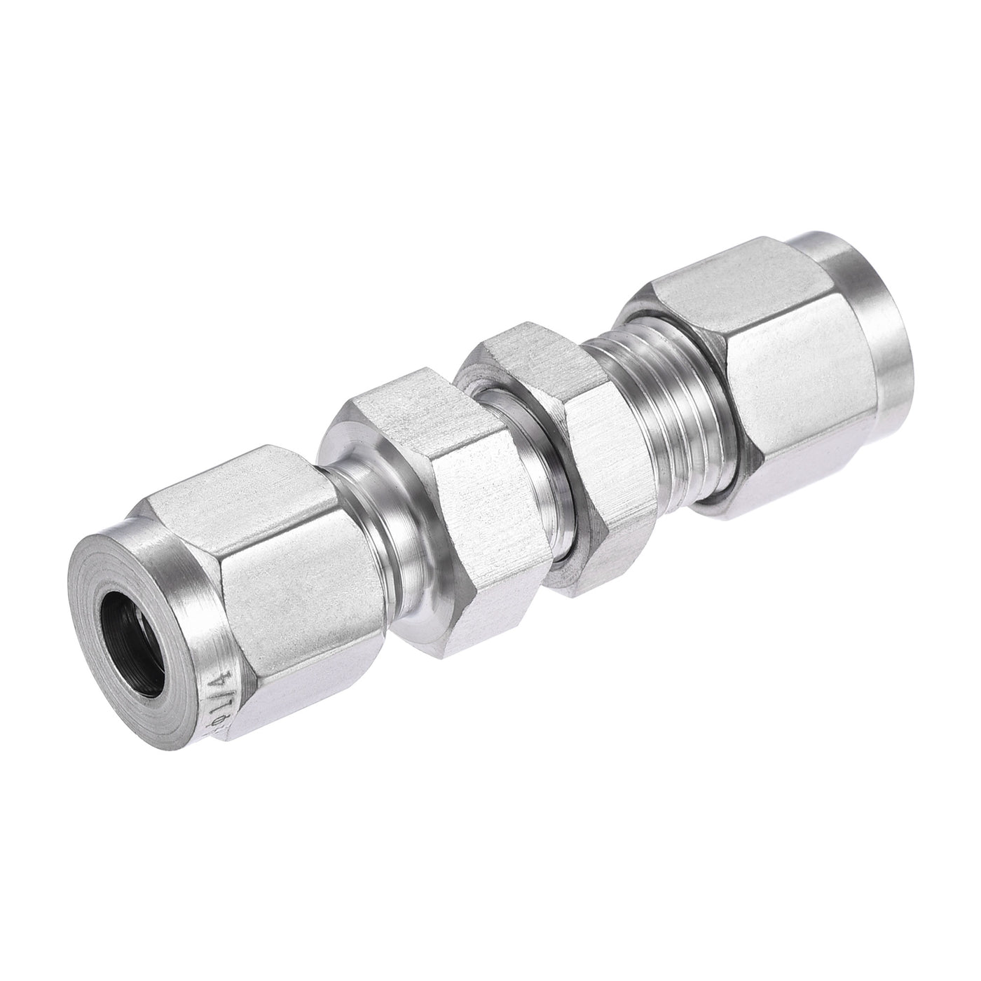 Uxcell Uxcell Compression Tube Fitting 3/8" Tube OD x 3/8" Tube OD Bulkhead Union Coupling Adapter 304 Stainless Steel