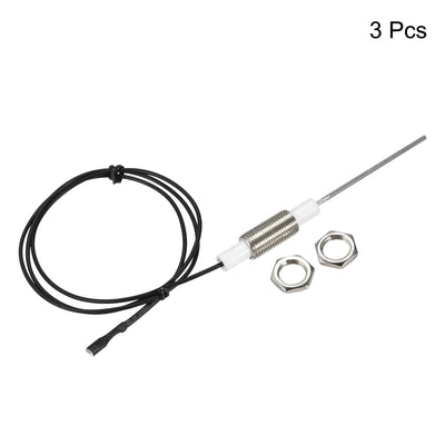 Harfington Uxcell Ignitor Wire Ceramic Electrode Assembly 600mm Length Gas Grill Ignitor Wire Ignition Electrode Replacement 3pcs