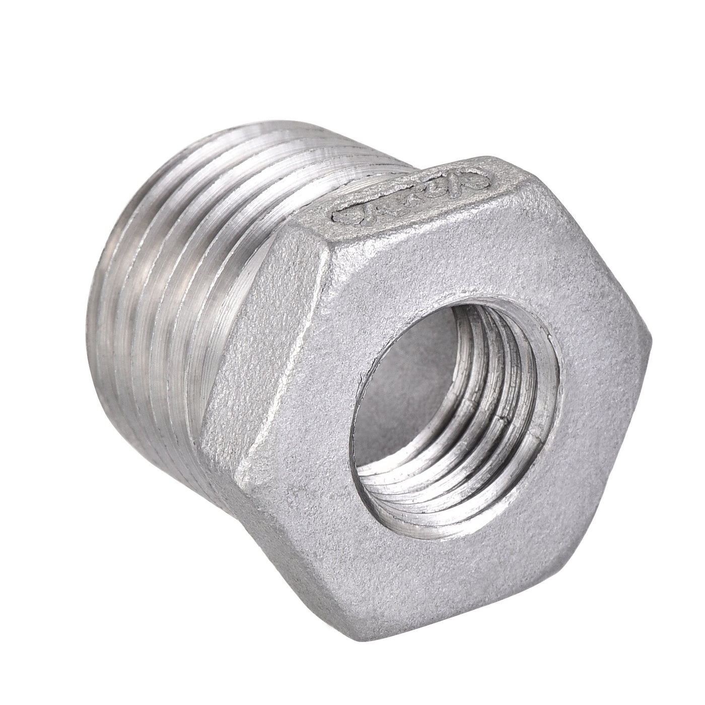 Uxcell Uxcell Reducer Hex Bushing, 304 Stainless Steel 1-1/4NPT Male to 1NPT Female, Reducing Forging Pipe Hose Adapter Fitting