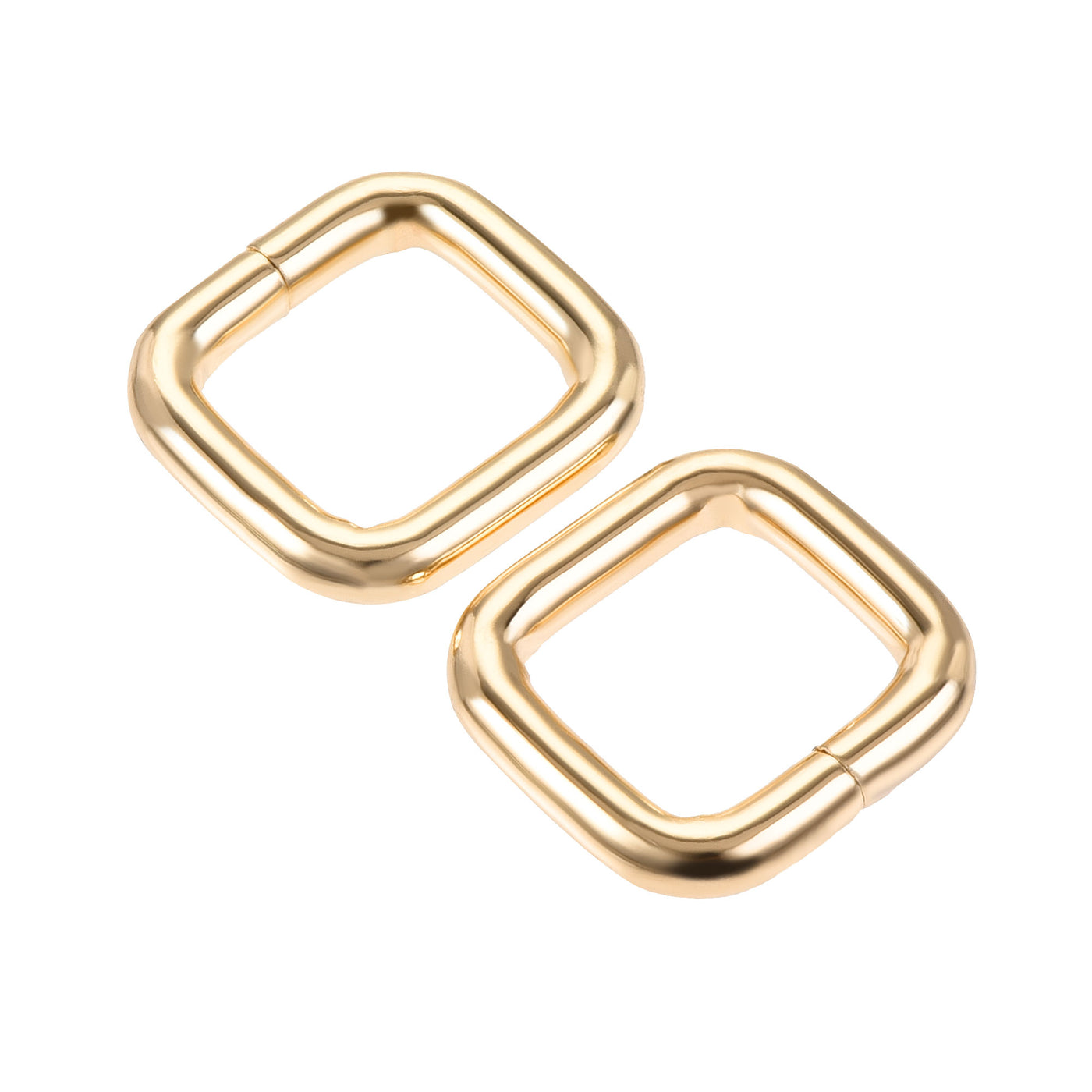 Uxcell Uxcell Metal Rectangle Ring Buckles 14x13mm for Bags Belts DIY Gold Tone 10pcs