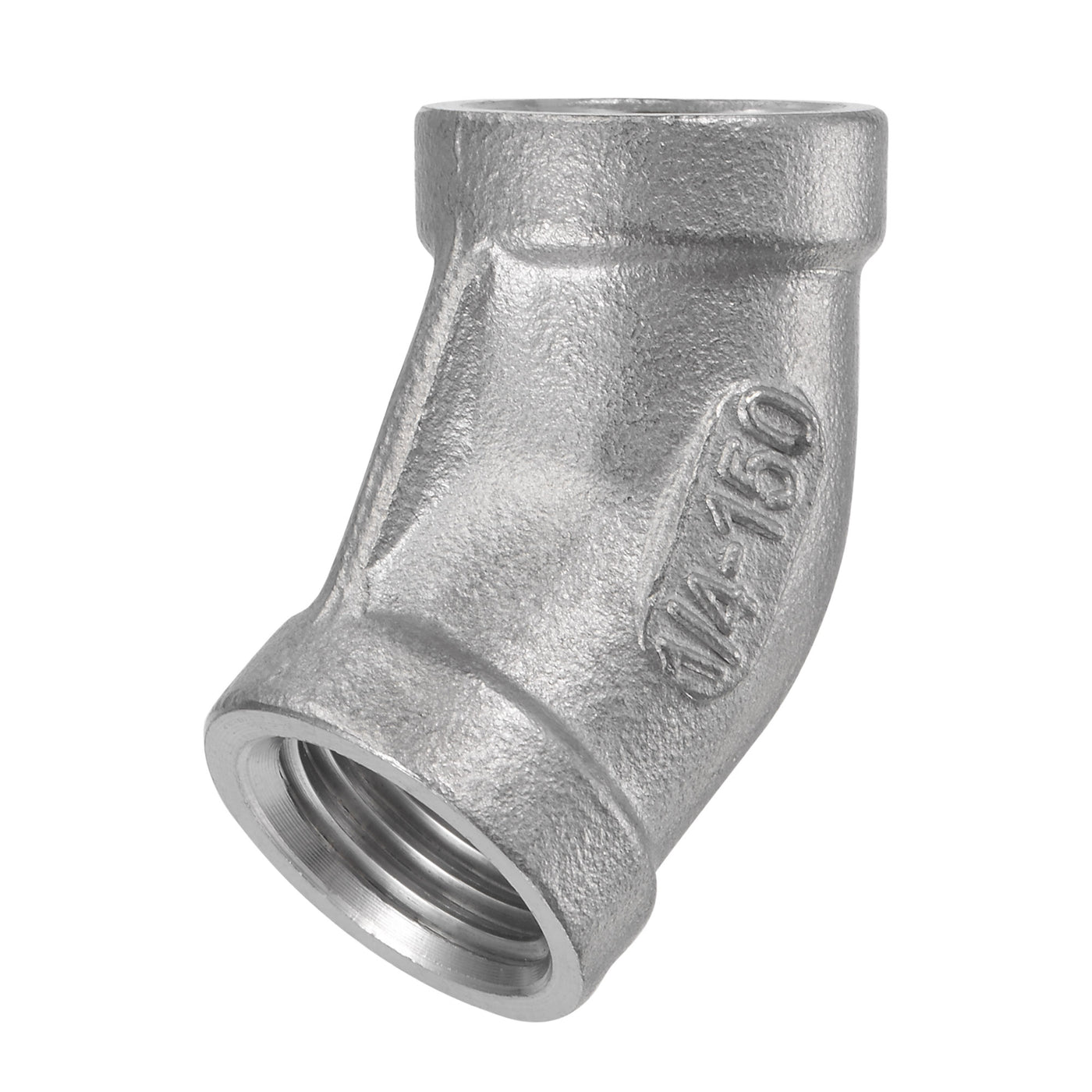 uxcell Uxcell Pipe Fitting 45 Degree Elbow NPT Female Thread Hose Connector Adapter 304 Stainless Steel