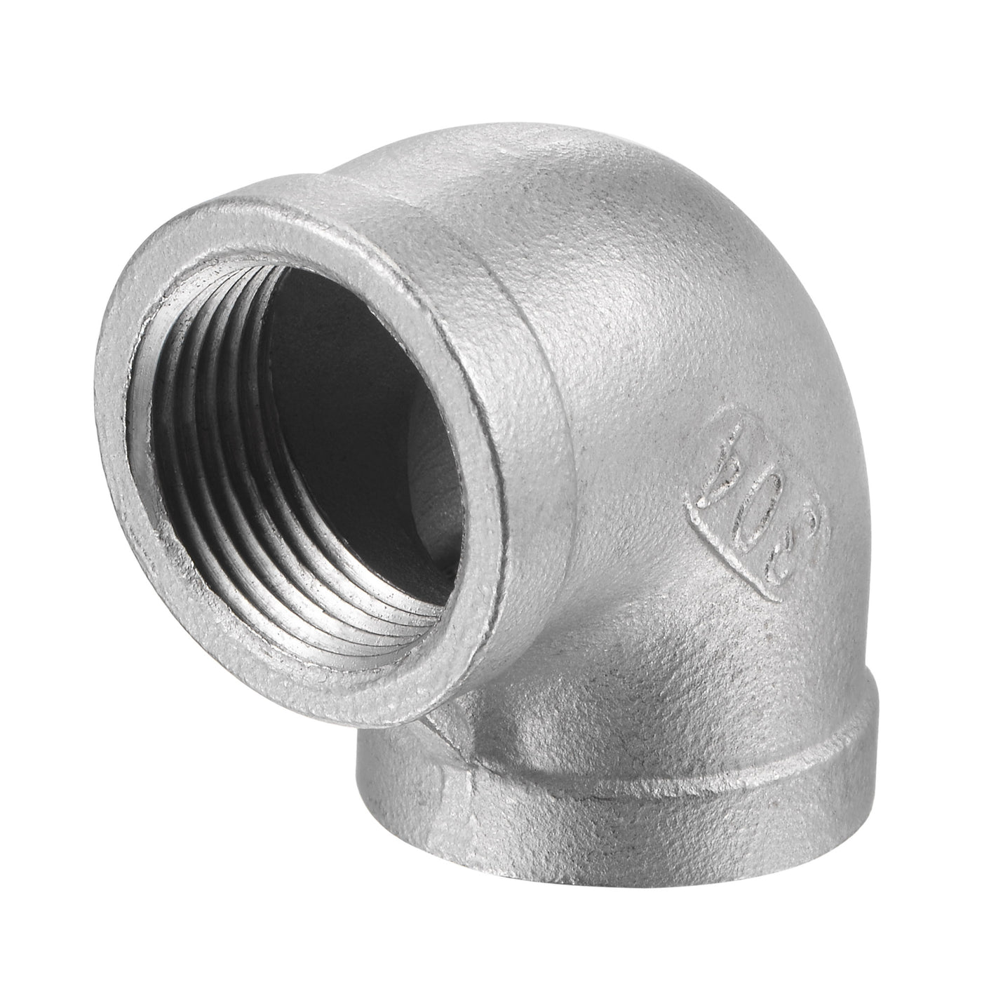 Uxcell Uxcell Pipe Fitting Elbow 3/4 NPT Female Thread Hose Connector Adapter, 304 Stainless Steel