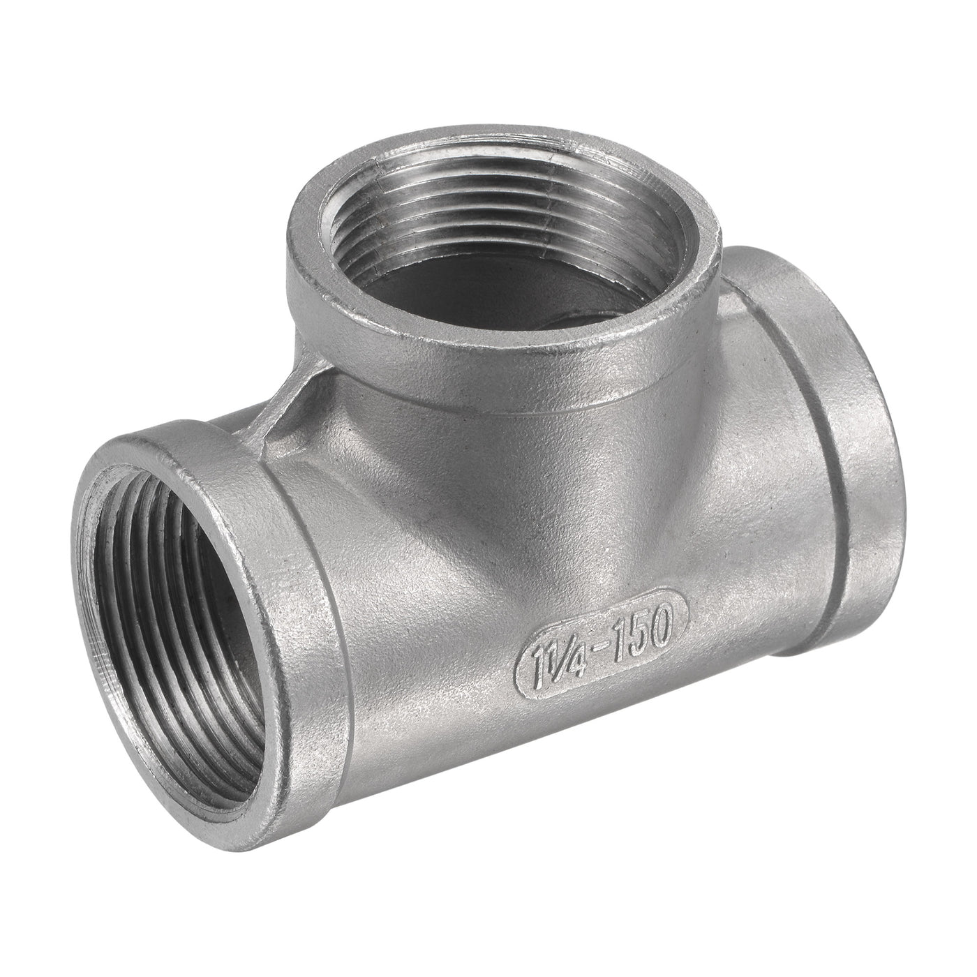 uxcell Uxcell Pipe Fitting Tee NPT Female Thread Hose Connector Adapter 304 Stainless Steel