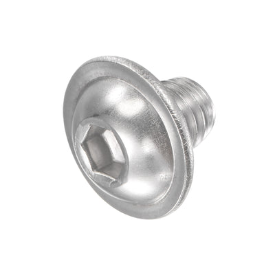 Harfington Uxcell M8x16mm 304 Stainless Steel Flanged Button Head Socket Cap Screws 20pcs