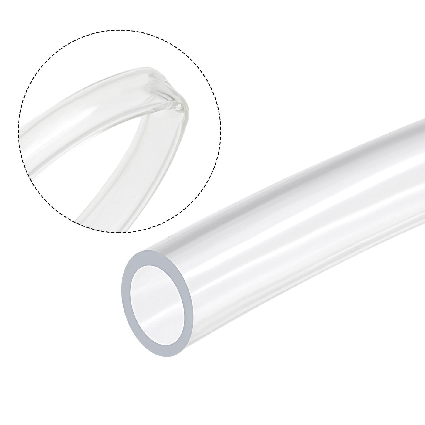 uxcell Uxcell PVC Clear Vinyl Tubing, 12mm ID 16mm(5/8-inch) OD 6m Plastic Pipe Air Water Hose
