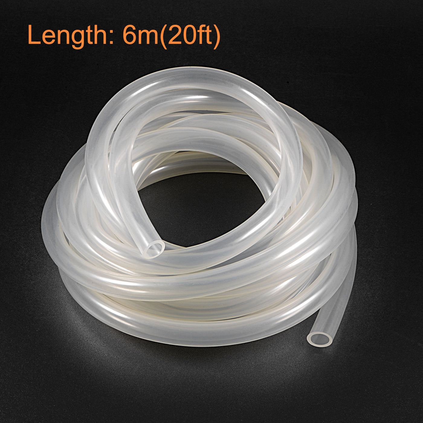 uxcell Uxcell PVC Clear Vinyl Tubing, 13mm(1/2-inch) ID 18mm OD 6m Plastic Pipe Air Water Hose