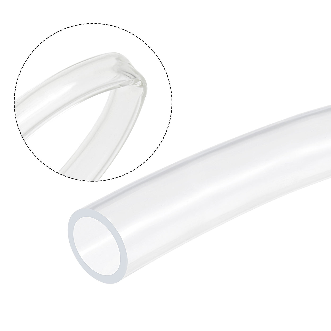 uxcell Uxcell PVC Clear Vinyl Tubing, 20mm ID 25mm(1-inch) OD 6.6ft Plastic Pipe Air Water Hose