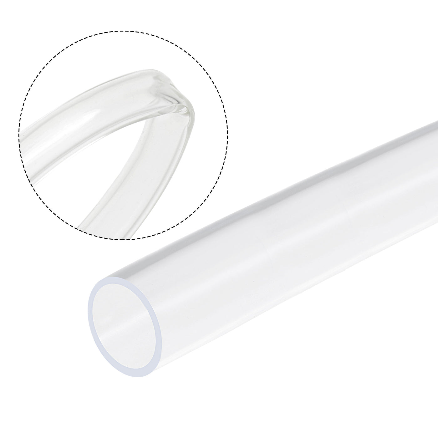 Uxcell PVC Clear Vinyl Tubing, 28mm ID 34mm OD 3.3ft Plastic Pipe Air
