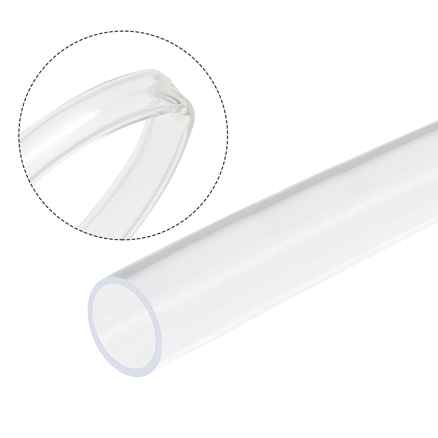uxcell Uxcell PVC Clear Vinyl Tubing, 28mm ID 34mm OD 6.6ft Plastic Pipe Air Water Hose