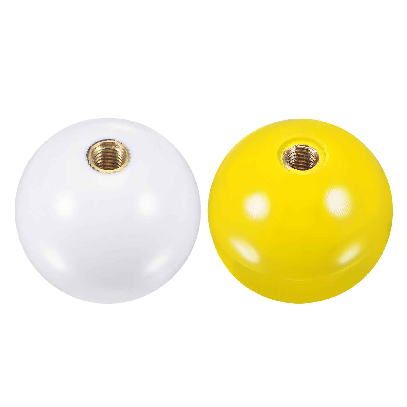 uxcell Uxcell Joystick Head Rocker Ball Top Handle Arcade Game Replacement White/Yellow
