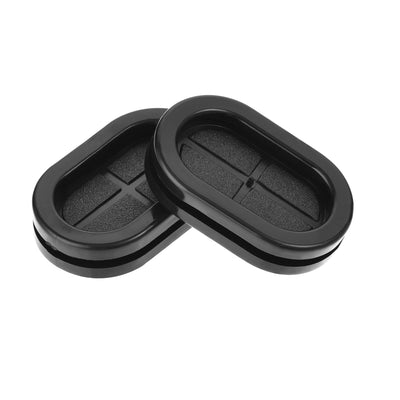 Harfington Uxcell Rubber Grommet Oval Double-Sided Mount Size 83 x 40 mm for Wire Protection 10pcs