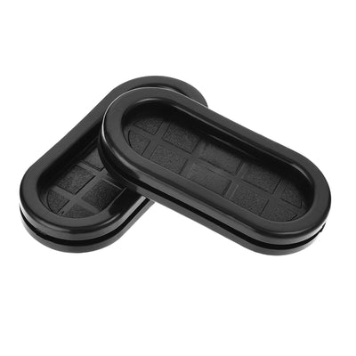 Harfington Uxcell Rubber Grommet Oval Double-Sided Mount Size 48 x 20 mm for Wire Protection 10pcs