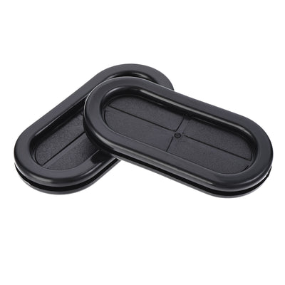 Harfington Uxcell Rubber Grommet Oval Double-Sided Mount Size 83 x 40 mm for Wire Protection 10pcs