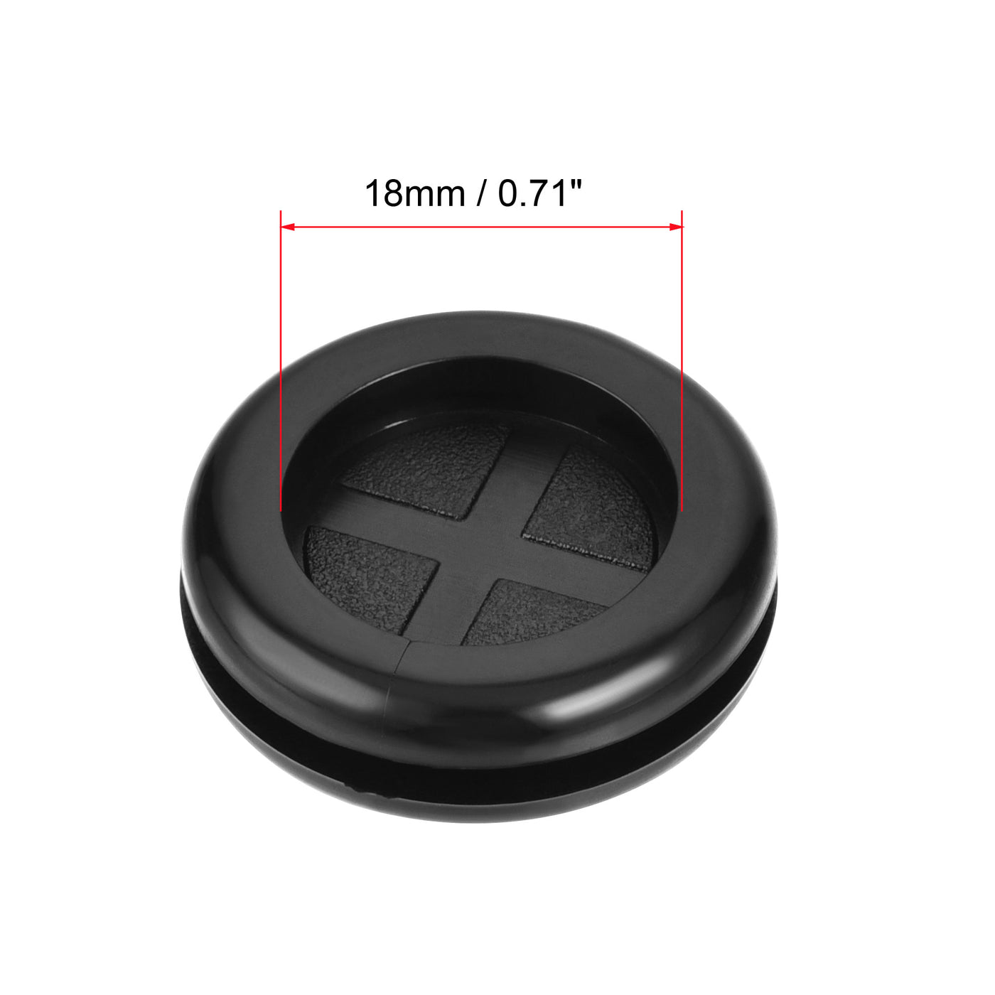 Uxcell Uxcell Rubber Grommet Round Double-Sided Mount Dia 25 mm for Wire Protection 8pcs