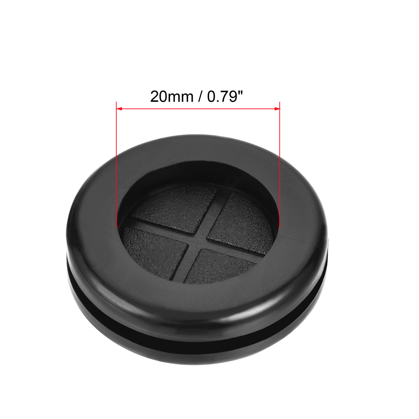 Uxcell Uxcell Rubber Grommet Round Double-Sided Mount Dia 35 mm for Wire Protection 20pcs