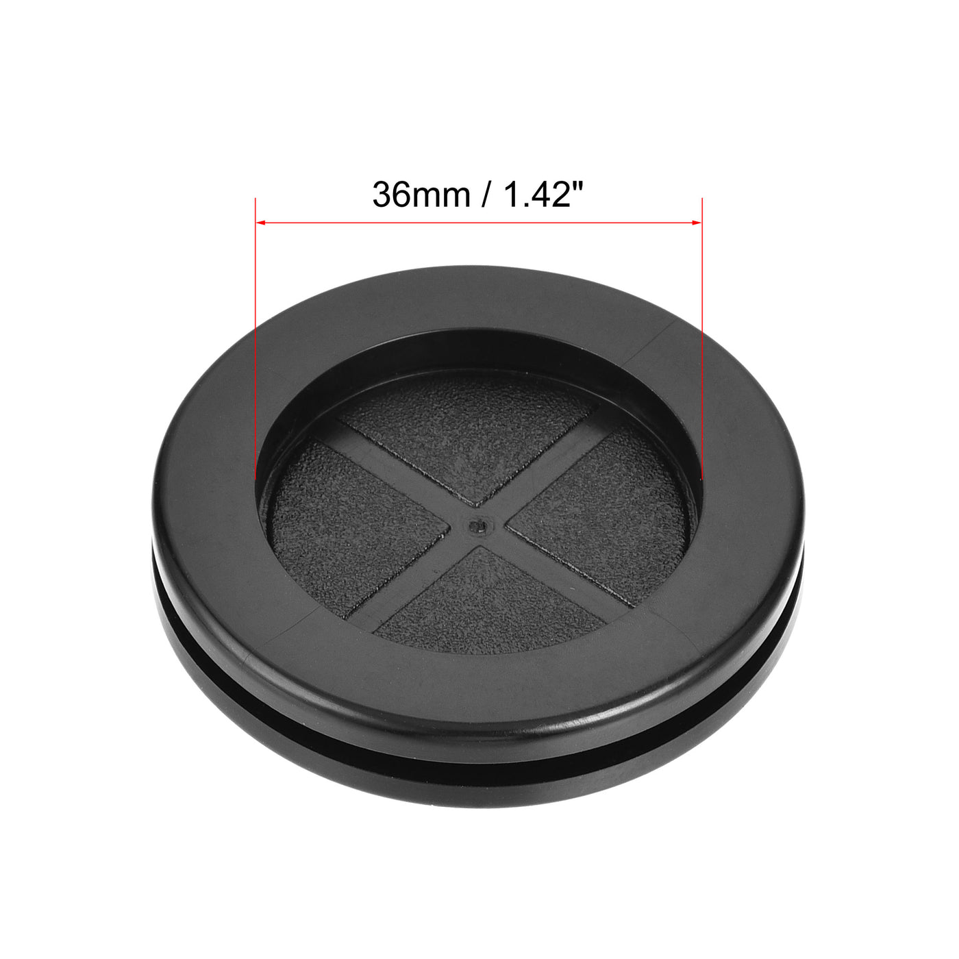 Uxcell Uxcell Rubber Grommet Round Double-Sided Mount Dia 22 mm for Wire Protection 4pcs