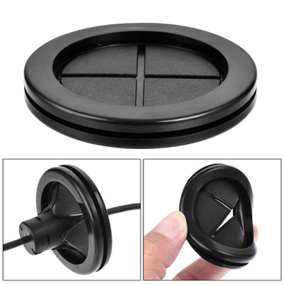 Harfington Uxcell Rubber Grommet Round Double-Sided Mount Dia 25 mm for Wire Protection 8pcs