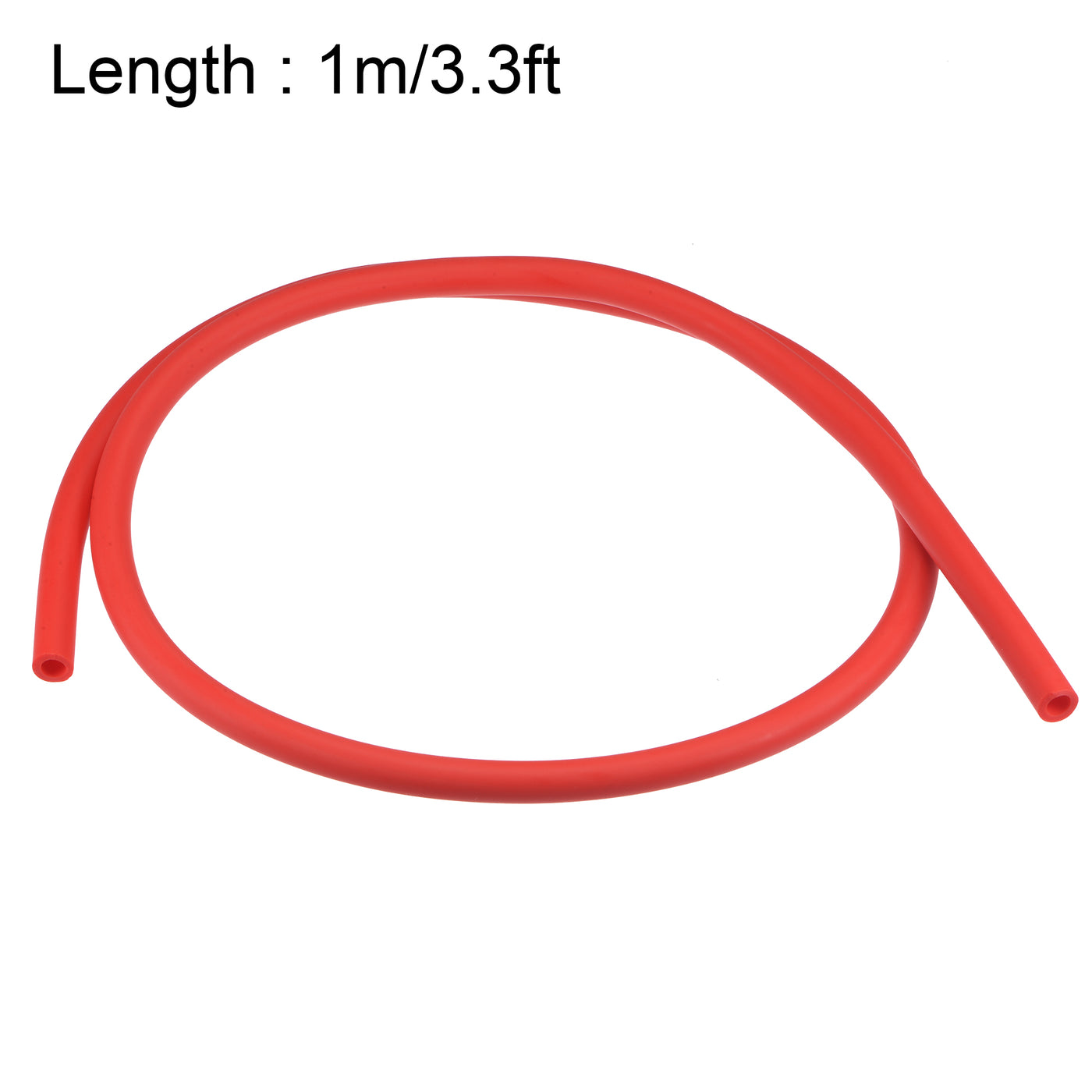 uxcell Uxcell Latex Tubing 1/4-inch ID 3/8-inch OD 3.3ft Elastic Rubber Hose Red