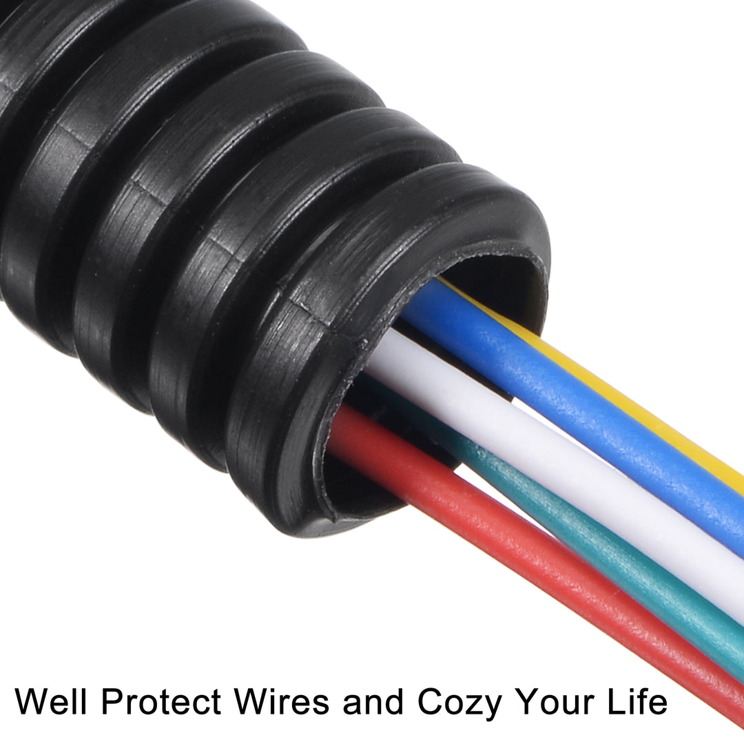 Sourcing Map 5 M 9 X 12 Mm PP Split Corrugated Conduit Tube For Garden