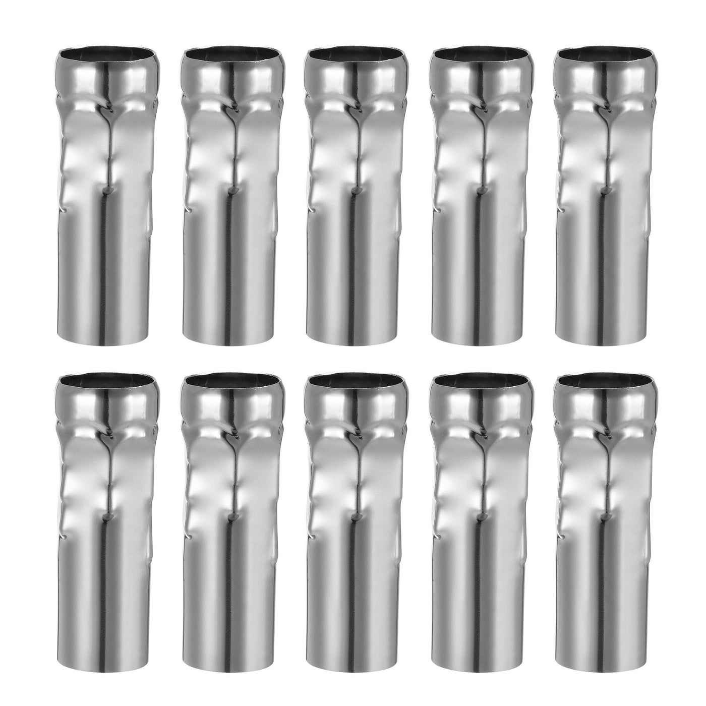 Uxcell Uxcell Candle Shape Socket Covers Sleeves 3 Inch Iron Candelabra Base for E14 Chandelier, Rose Gold Pack of 10