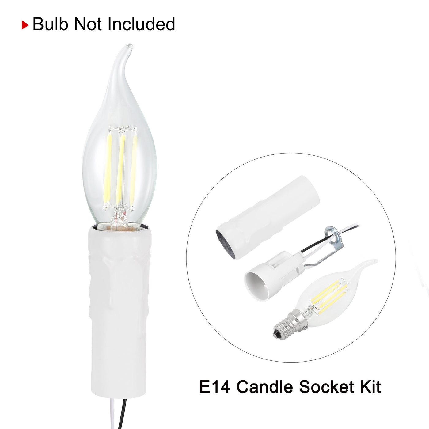 Uxcell Uxcell E14 Candelabra Base Bulb Socket Holder 3 Inch Gold Candle Covers Kit 6 Sets