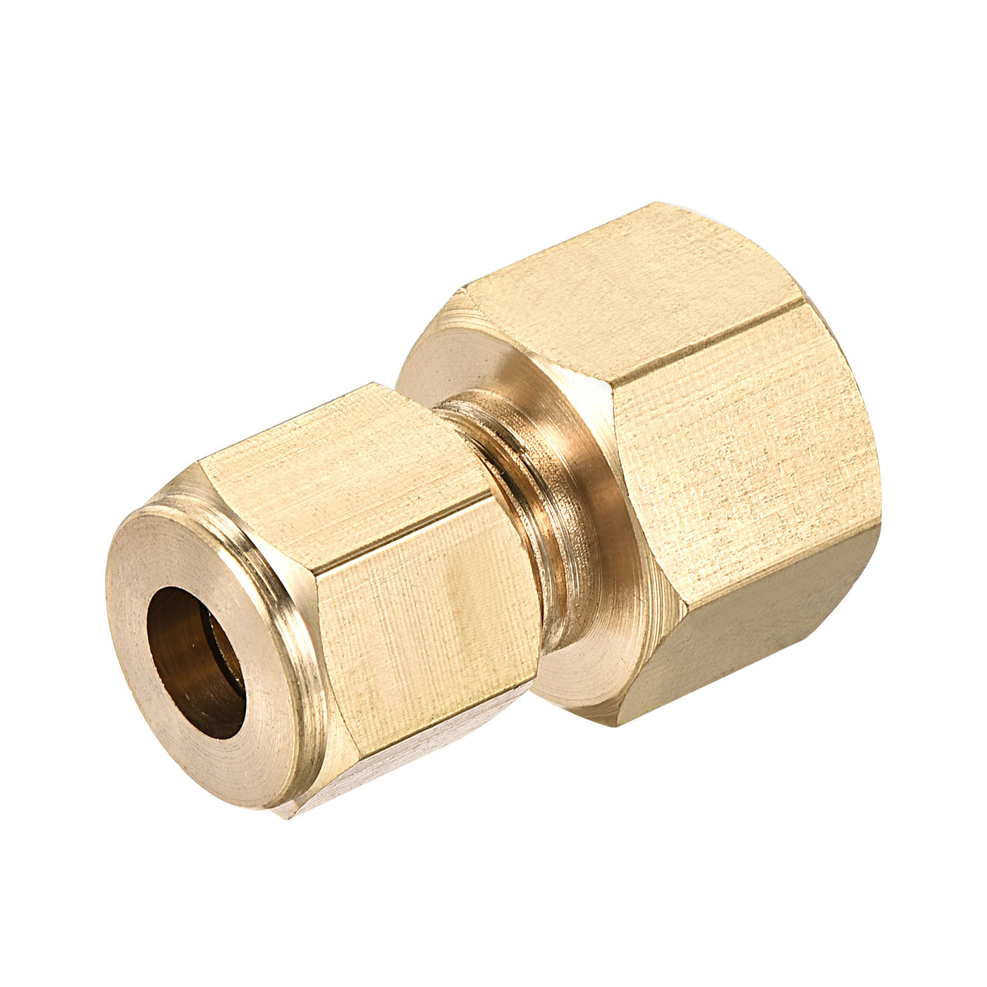Uxcell Uxcell Compression Tube Fitting G3/8 Female Thread x 10mm Tube OD Straight Coupling Adapter Brass