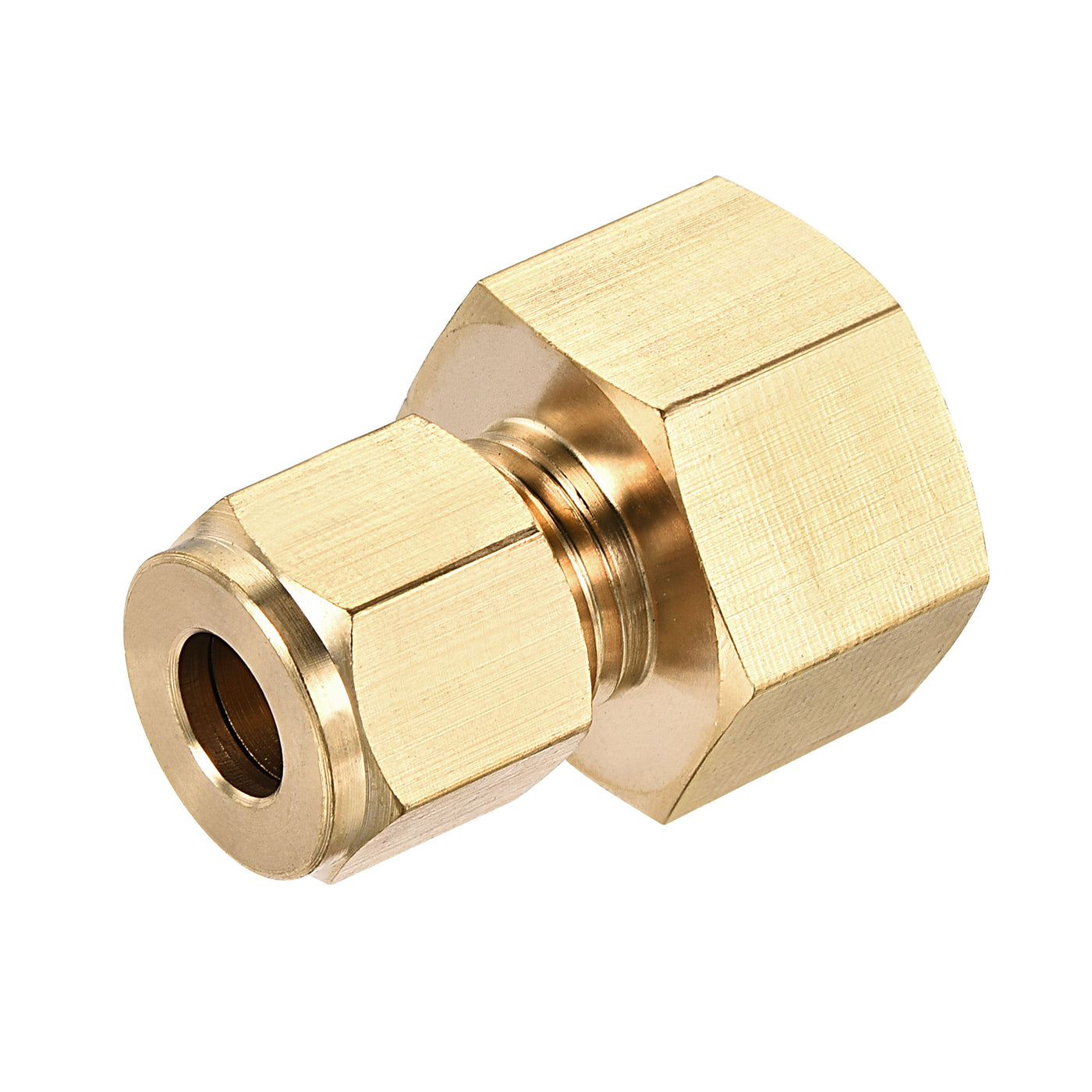 Uxcell Uxcell Compression Tube Fitting G1/2 Female Thread x 12mm Tube OD Straight Coupling Adapter Brass